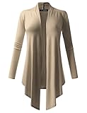 ALL FOR YOU Women's Soft Drape Cardigan Long Sleeve Stone XXX-Large