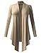 ALL FOR YOU Women's Soft Drape Cardigan Long Sleeve Stone XXX-Large