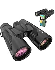 12x42 HD Binoculars for Adults with Universal Phone Adapter - High Power Binoculars with Super Bright and Large View- Lightweight Waterproof Binoculars for Bird Watching Hunting Outdoor Sports Travel