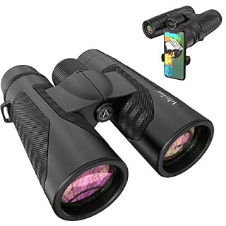 12×42 Binoculars for Adults with Phone Adapter – 18mm Large View Eyepiece & Super Bright Waterproof Binoculars for Bird…