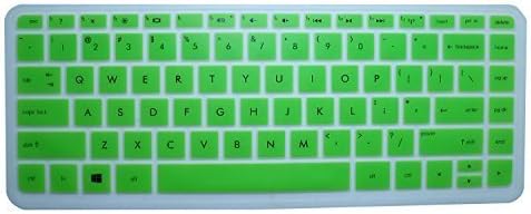 iBenko Soft Silicone Keyboard Protector Cover Skin for HP Pavilion x360 2-in-1 13.3-Inch Touchscreen Laptop US version (Please Compare Keyboard Layout and Model)(Green)
