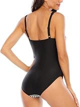 WIN.MAX One Piece Tummy Control Swimsuit Ruched Padded Plus Size C to DD view 2