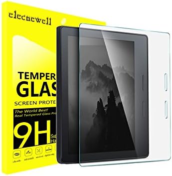 Kindle Oasis E-Reader 2017 7 inch (2017 release),ELECNEWELL 9 Hardness HD Anti-Scratch Bubble-Free Tempered Glass Screen Protector for All-New Kindle Oasis E-reader (9th Generation, 2017 Release)