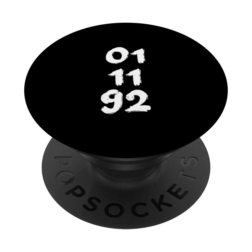 01.11.92 - Birthdate Design with Birth Day.Month.Year PopSockets Swappable PopGrip