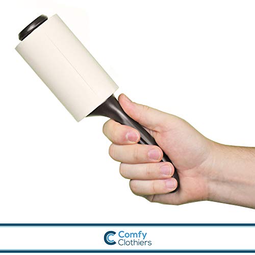 Sticky Tape Lint Roller for Clothes (5-pk) - Removes Dust & Lint from Clothing (350 Sheets Total - 5 Rolls with 70 Sheets Per Roll) by Comfy Clothiers