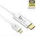 USB C to HDMI Cable (6ft/1.8m) 4K@60Hz, YRMJK USB 3.1 Type C Male (Thunderbolt 3 Compatible) to HDMI Male 4K Cable for the 2016 MacBook Pro, 2015 MacBook, Samsung Galaxy S8/S8 Plus etc