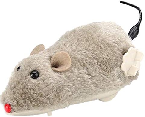 LLtidmsWL Funny Interactive Pet Cat Toys Pet Dog Cat Plush Funny Toy Mouse Animal Clockwork Wind Up Running Play Gift