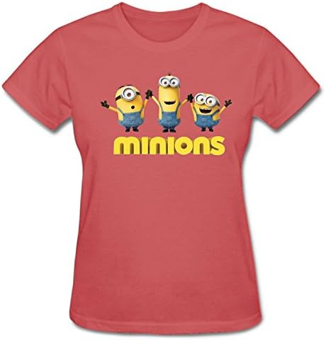 XBILLY Movie Cute Minions Women's Short-sleeve T Shirts pink XL