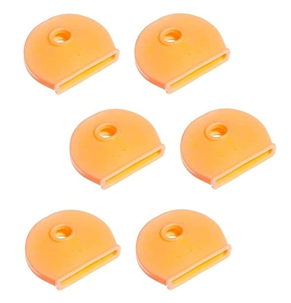 Merriway BH02756 (20 Pcs) Fluorescent Neon Orange Key Cap Covers - Pack of 20 Pieces