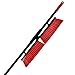 Alpine Industries Alpine Heavy Duty Push Broom for Floor Cleaning Soft Bristle Brush for Shop, Deck, Garage, Concrete for Indoor & Outdoor Sweeping Broom (Red -24 inches)