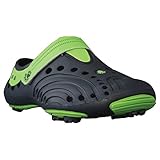 DAWGS Boys' Spirit Golf Shoes - Navy Blue with Lime Green