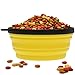2 Pack Collapsible Travel Dog & Cat Bowl [FREE Carabiner] BPA Free - Pet Bowl for Large Small Dogs Cats & Puppy - Best Foldable Expandable Cup Dish Feeding Feeder Food Water Camping [Yellow & Red]