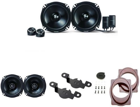 Amazon Co Jp アルパイン Alpine セパレート2ウェイスピーカー Ste G170s コアキシャル2ウェイスピーカー 取付けブラケット インナーバッフルボードセット 車 バイク