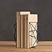 DR.DUDU Decorative Metal Bookend, Black Non Skid Book End for Home Office Decorate No Scratch for Shelves and Furniture