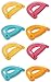 Intex Sit 'N Float Inflatable Colorful Floating Loungers, 8 Pack (Colors Vary)