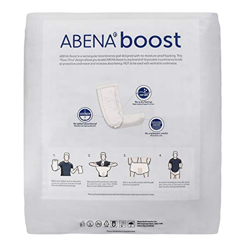 ABENA BOOST FLUFF INCONTINENCE PADS – NO BARRIER/FLOW-THROUGH, (SIZES NORMAL TO EXTRA LARGE) EXTRA LARGE, 20 COUNT