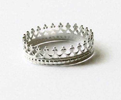 Silver Crown Ring, Handmade 925 Sterling Silver Jewelry, Princess Ring