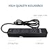 2 Prong Power Strip, Surge Protector 2 Prong with 3AC Outlets and 4 USB Charging Ports, 6.6ft 2 Prong to 3 Prong Extension Cord for Home Office