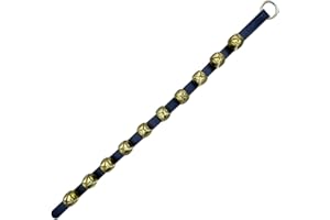 RUSTIC RED DOOR CO. RRD Hanging Sleigh Bells on Black Leather Strap - Multi-Purpose Jingle Bells for Door, Christmas & Dog Training