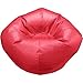 96" Round Vinyl Matte Bean Bag, Classic Red
