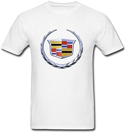 UOOLTTR Men's General Motors Cadillac Logo T-Shirt White XXL
