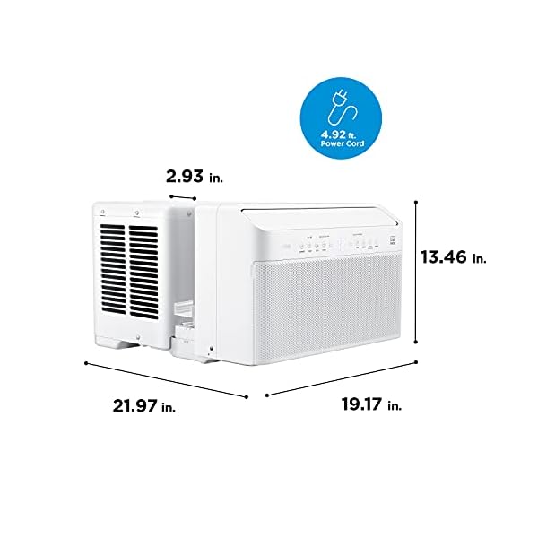 Midea U Inverter Window Air Conditioner 8,000BTU, UShaped AC with Open