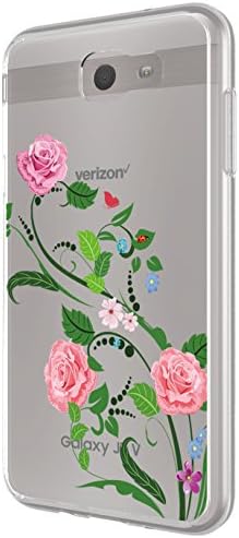Samsung Galaxy J7 Sky Pro Case, Galaxy Halo Case, Galaxy J7 Perx Case, Galaxy J7 V Case, Galaxy J7 Prime Case,J7 2017 Case,Jzkjfly Ultra slim two in one painted transparent protective case