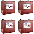 Trojan T-105 GC2 6V 225Ah Deep Cycle Flooded Lead Acid Battery x4