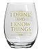 Game of Thrones Collectible Wine Glass Set, I Drink And I Know Things - Tyrion Lannister