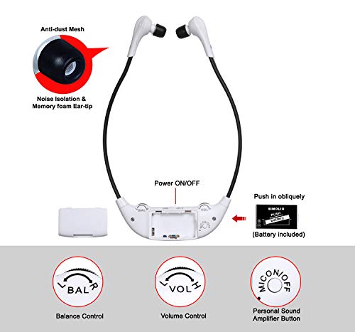 SIMOLIO Additional Wireless TV Headphone, Replacement Headset for SM-824D Series, Wireless Headphone - //medicalbooks.filipinodoctors.org