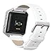For Fitbit Blaze Bands, bayite Accessory Leather Wristband for Fitbit Blaze Smart Watch White Large 6.3 - 8.1 inches
