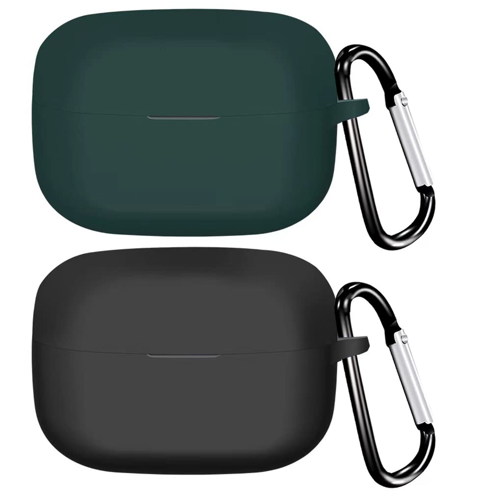 Msm-case Silicone Case Compatible with Sony LinkBuds S, [Supports Wireless Charging] [Shockproof Protective Case] Beautiful 3D Cartoon Black Green