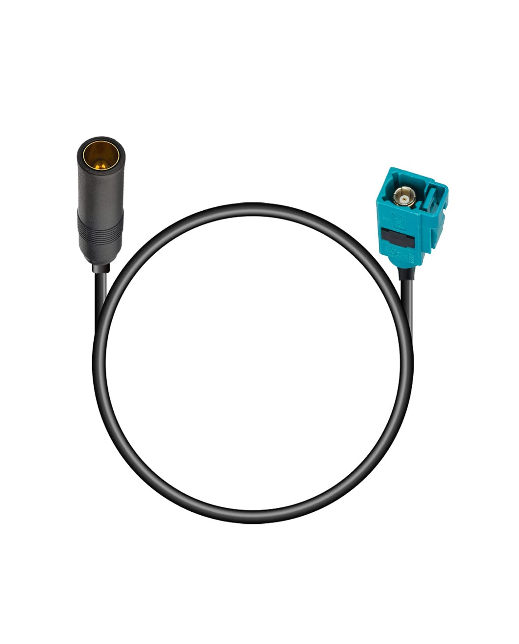 Vecys Fakra Z Female to DIN Female Adapter Cable RG174 20CM/7.9IN for DAB Car Radio Car Stereo FM AM Head Unit CD Media Player Receiver