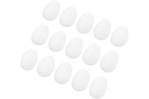 VICASKY Lot de 24 œufs de Pâques en plastique blanc pour peindre et remplir des graffitis pour fête de chasse de Pâques