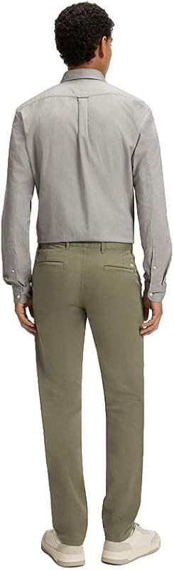 Chino_Slim Trousers_Flat, 342Open Green, 46W / 34L Hombres