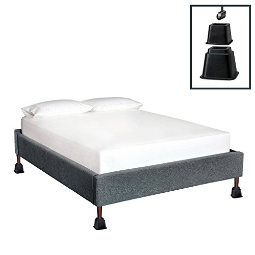 Bed Risers, Adjustable Heavy Duty, 8 Piece Set, 3 or 5 or 8 Inches Tall