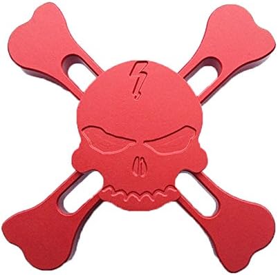 Metal skull fidget spinner (Red)