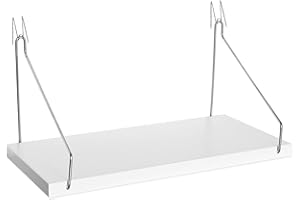 CHONIC Fabric Walls Cubicle Shelf with Hooks, 11.8' Wooden Cubicle Shelves with Hangers, Cubical Accessories for Work, Office Cubicle Wall Decor, Cubicle Decorations for Women Men Desk (1, White)