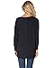 StyleDome Women's Long Sleeve Shirt Blouse V-Neck Pullover Oversized Baggy Crochet Knitted Jumper Black L