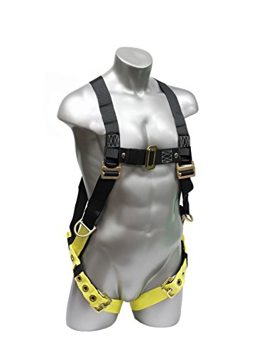 Elk River Universal Full Body Harness with Tongue Buckles and Fall Indicator, 3 Steel D-Rings, Polyester/Nylon, Fits Sizes Medium to 2X-Large