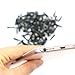 100PCS DIY Dust Proof Headphone Plug with Hole and Ring for iPad/ iPhone/HTC/Samsung By IDS,Black