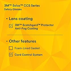 3M Safety Glasses, Solus CCS Series, ANSI