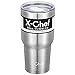 X Chef Stainless Steel Double Wall Vaccum Tumbler 30 oz with Silder on the Lid Improved Hydration