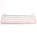 Kaforise Rose Gold Hanging Basket for Wire Wall Grid Panel, Multi-Function Wall Storage and Display Basket, Medium Size, Plated