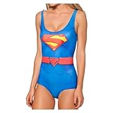 Sexy Bikini Piece Swimsuit Superman Cape Suit