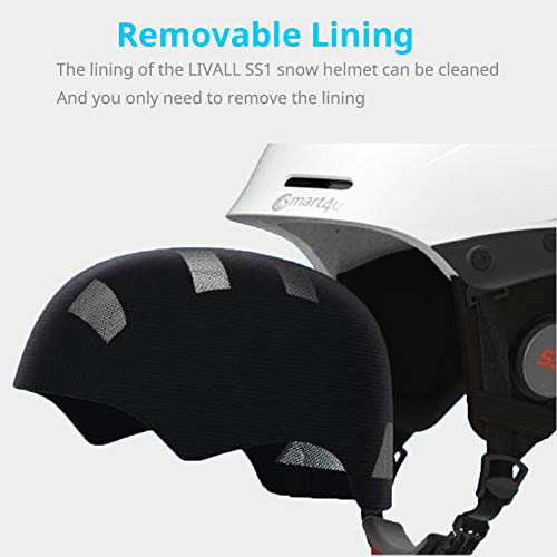 smart4u Smart Ski Helmet SS1 with Bluetooth Ski & Snowboard Helmet Audio,WalkieTalkie/Pushto