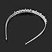 Pixnor Wedding Party Bridal Bridesmaid Flower Girl Double Faux Pearl Crown Headband Tiara