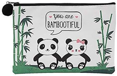 Panda Pencil Case/Make Up Bag/Little Bag, Green, 23cm x 17cm