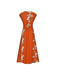 Vestido sin mangas para mujer con cuello en V, diseño floral