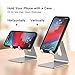 Aodh Phone Stand, Z1 Cell Phone Stand Holder, Cradle, Desktop Dock Accessories Compatible with iPhone XR XS X 8 7 6s 6 and Plus, 5s 5, Samsung, LG, and All Smartphones (Silver)